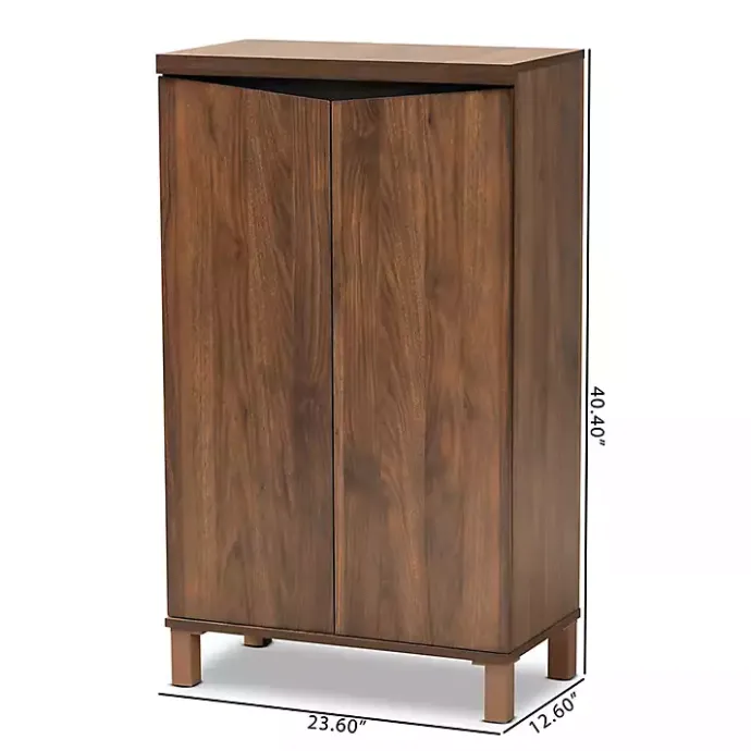 Sale Kirklands Home Walnut Slim Shoe Storage Cabinet Brown