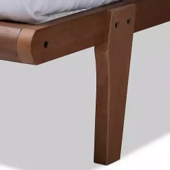 Online Kirklands Home Walnut Wood Full Platform Bed Brown