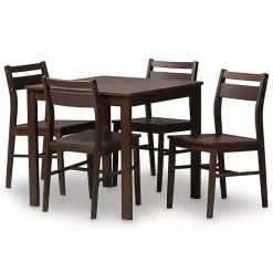 Kirklands Home Walnut Contemporary Wood 5-pc. Dining Set