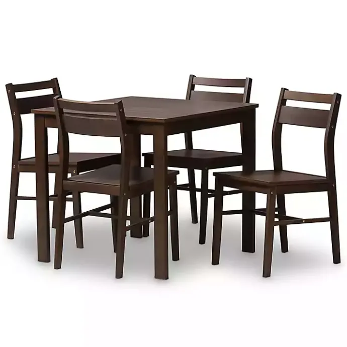 Kirklands Home Walnut Contemporary Wood 5-pc. Dining Set