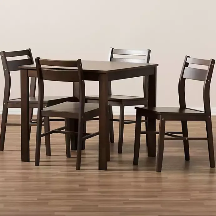 Kirklands Home Walnut Contemporary Wood 5-pc. Dining Set