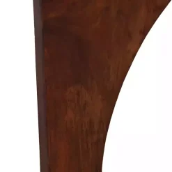 New Kirklands Home Walnut Cut-Out Round Accent Table Brown