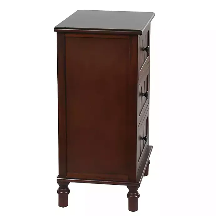 Sale Kirklands Home Walnut 3-Drawer Winne Accent Table Brown