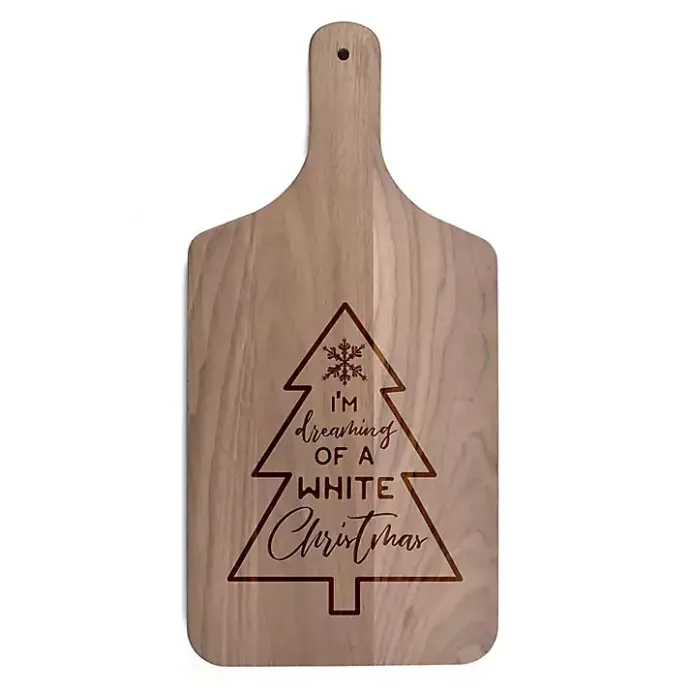 Sale Kirklands Home Walnut Dreaming of a White Christmas Cutting Board Brown