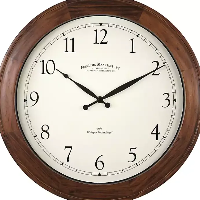 Best Kirklands Home Walnut Garrison Wooden Wall Clock