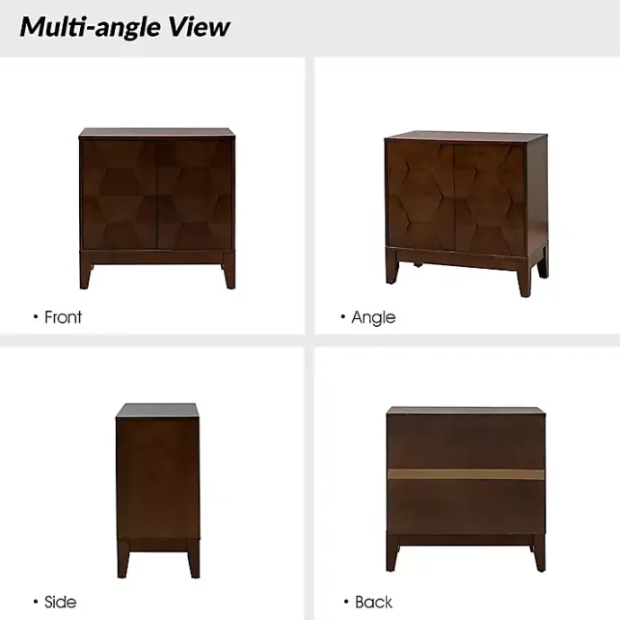 Best Kirklands Home Walnut Geometric Mabel 2-Door Cabinet Brown