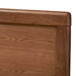 Best Kirklands Home Walnut Inset Paneling Platform Queen Bed Brown