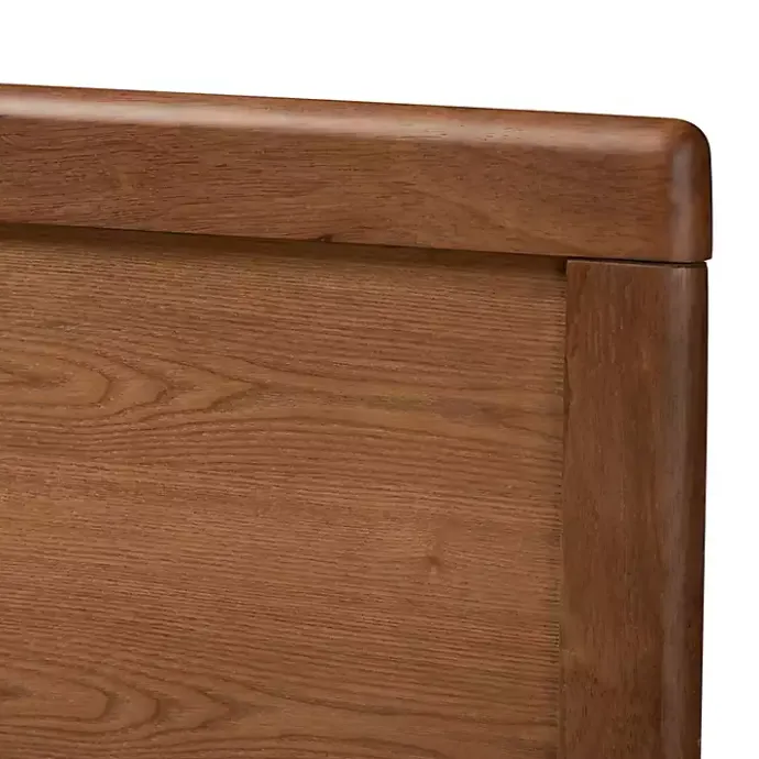 Best Kirklands Home Walnut Inset Paneling Platform Queen Bed Brown