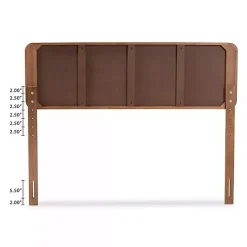 Best Kirklands Home Walnut Inset Paneling Platform Queen Bed Brown