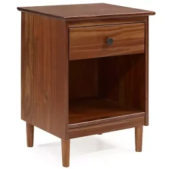 Discount Kirklands Home Walnut One-Drawer Wood Nightstand Brown