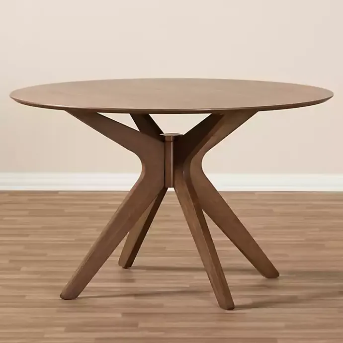 Hot Kirklands Home Walnut Round Monte Dining Table Brown