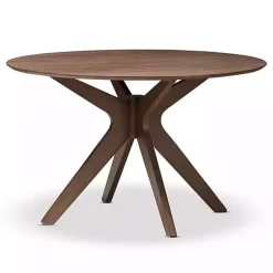 Hot Kirklands Home Walnut Round Monte Dining Table Brown