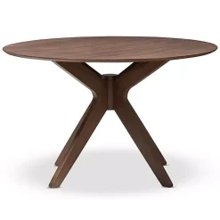 Hot Kirklands Home Walnut Round Monte Dining Table Brown