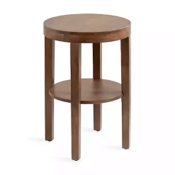Sale Kirklands Home Walnut Round Talen Accent Table Brown