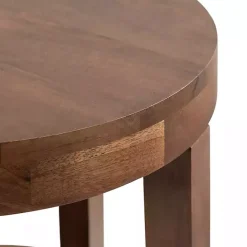 Sale Kirklands Home Walnut Round Talen Accent Table Brown
