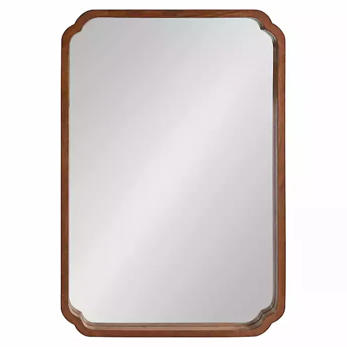 Sale Kirklands Home Walnut Scallop Rectangle Wall Mirror