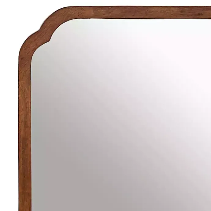 Sale Kirklands Home Walnut Scallop Rectangle Wall Mirror