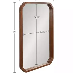 Sale Kirklands Home Walnut Scallop Rectangle Wall Mirror
