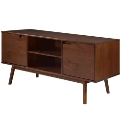 Online Kirklands Home Walnut Solid Wood TV Console Brown