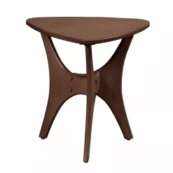 Online Kirklands Home Walnut Triangle Modern Accent Table Brown