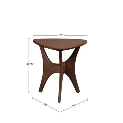 Online Kirklands Home Walnut Triangle Modern Accent Table Brown
