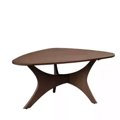 Hot Kirklands Home Walnut Triangle Modern Coffee Table Brown