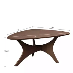 Hot Kirklands Home Walnut Triangle Modern Coffee Table Brown