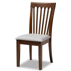 Outlet Kirklands Home Walnut Upholstered Minette 4-pc. Dining Chair Set Gray