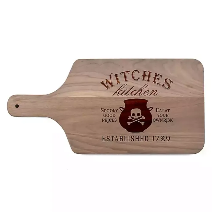 Discount Kirklands Home Walnut Witches Kitchen Halloween Cutting Board Brown