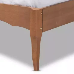 Sale Kirklands Home Walnut Wood and Rattan King Bed Frame Brown