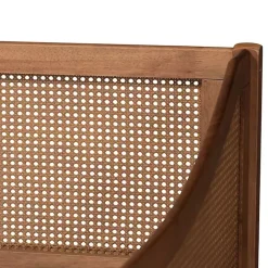 Online Kirklands Home Walnut Wood and Rattan Twin Daybed Brown