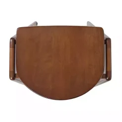 Discount Kirklands Home Walnut Wood Backless Bar Stool Brown