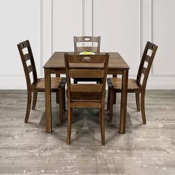 Kirklands Home Walnut Wood Brooke 5-pc. Dining Furniture Set Brown
