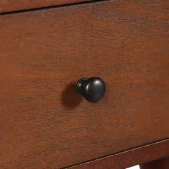 Outlet Kirklands Home Walnut Wood 1-Drawer Arthur Accent Table Brown