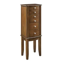 Best Kirklands Home Walnut Wood 5-Drawer Zinnia Jewelry Armoire Brown
