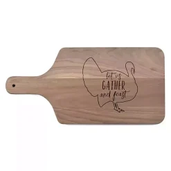 Outlet Kirklands Home Walnut Wood Let Us Gather & Feast Cutting Board Brown
