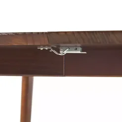 Outlet Kirklands Home Walnut Wood Oval Dining Table with Leaf Brown