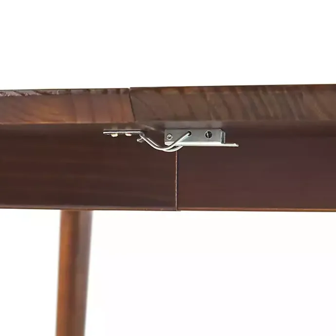 Outlet Kirklands Home Walnut Wood Oval Dining Table with Leaf Brown