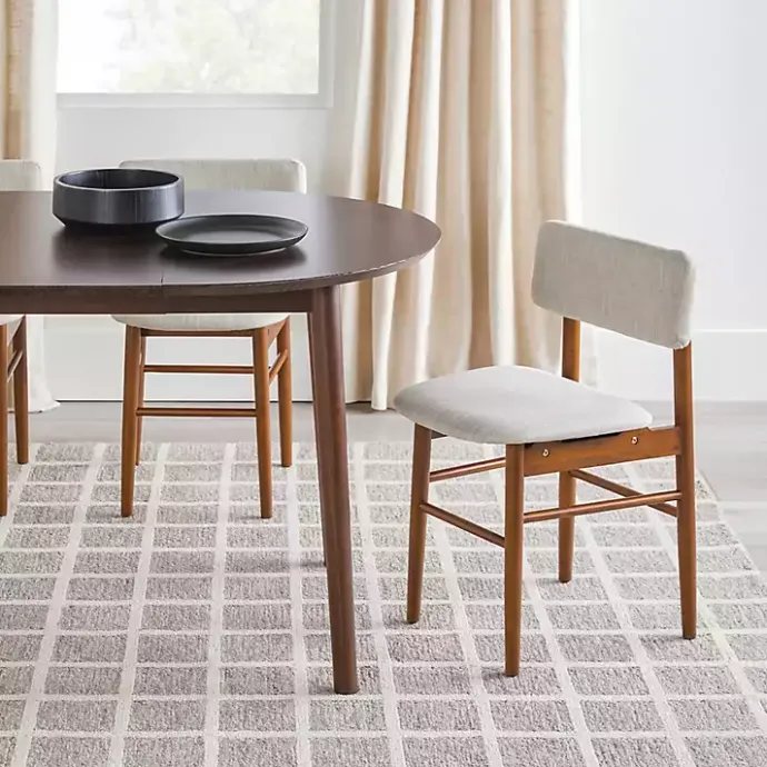 Outlet Kirklands Home Walnut Wood Oval Dining Table with Leaf Brown