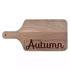 Hot Kirklands Home Walnut Wood Welcome Autumn Cutting Board Brown