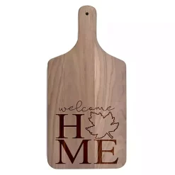 Kirklands Home Walnut Wood Welcome Home Leaf Cutting Board Brown