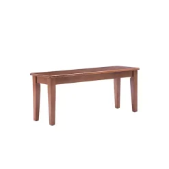 New Kirklands Home Walnut Wooden Dining Bench Brown