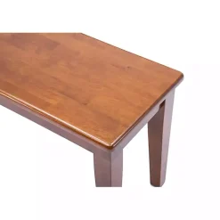 New Kirklands Home Walnut Wooden Dining Bench Brown