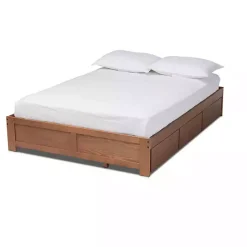 Best Kirklands Home Walnut Wooden 3-Drawer Platform Bed Brown
