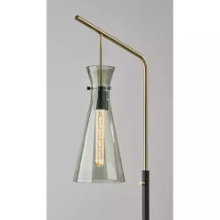 Sale Kirklands Home Walter Smoked Glass Floor Lamp Gray