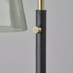 Sale Kirklands Home Walter Smoked Glass Floor Lamp Gray