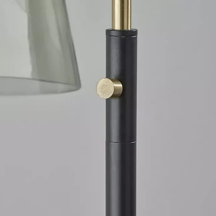 Sale Kirklands Home Walter Smoked Glass Floor Lamp Gray