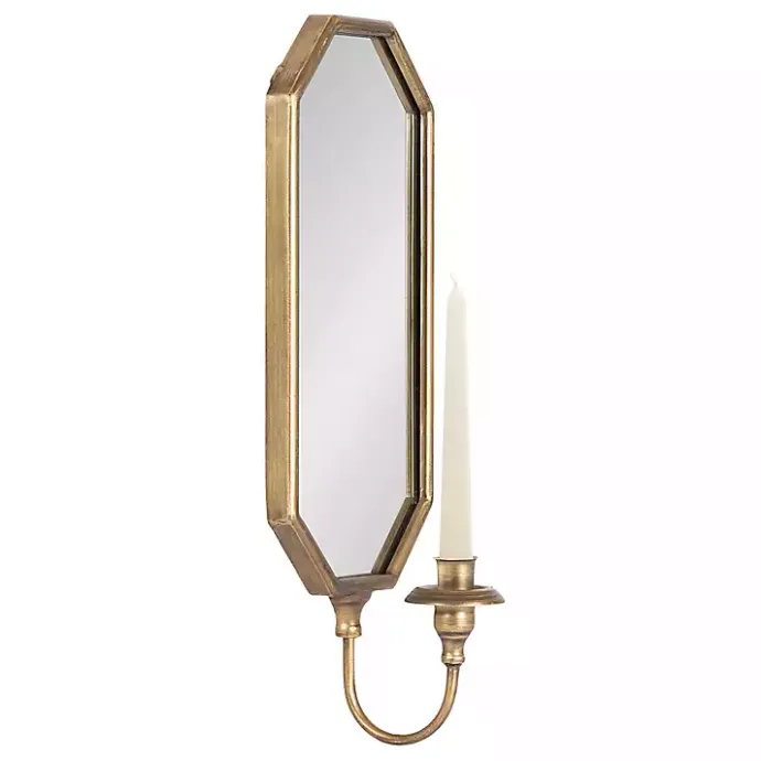 Clearance Kirklands Home Wardelle Antique Gold Mirrored Taper Candle Sconce