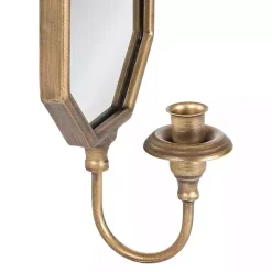 Clearance Kirklands Home Wardelle Antique Gold Mirrored Taper Candle Sconce