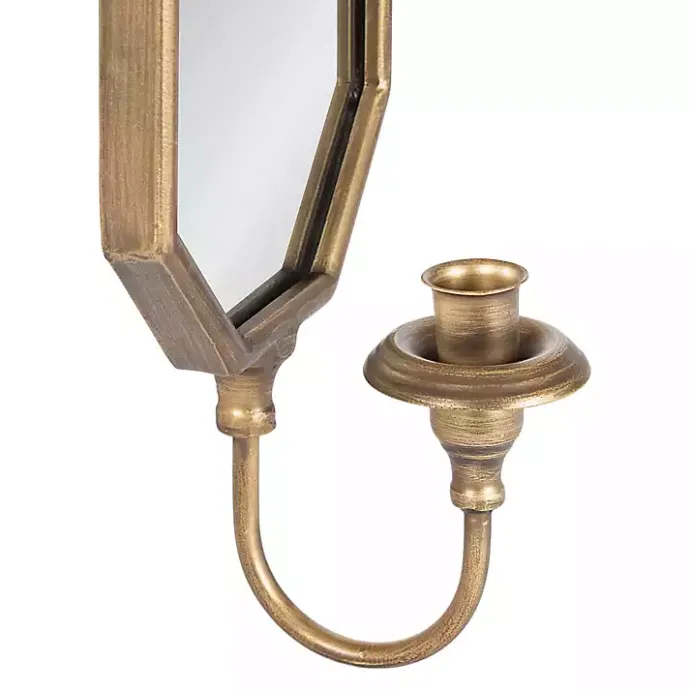 Clearance Kirklands Home Wardelle Antique Gold Mirrored Taper Candle Sconce